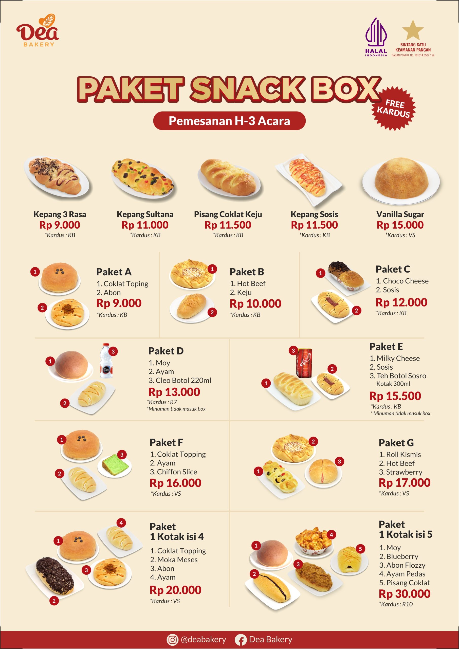 Promo Paket Snack Box Januari 2026 Area Jatim Ukuran A4